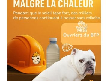 👷‍♂️ Respect à ceux qui construisent sous le soleil brûlant !
En cette période de fortes chaleurs, pensons à nos ouvriers du BTP qui continuent à œuvrer...